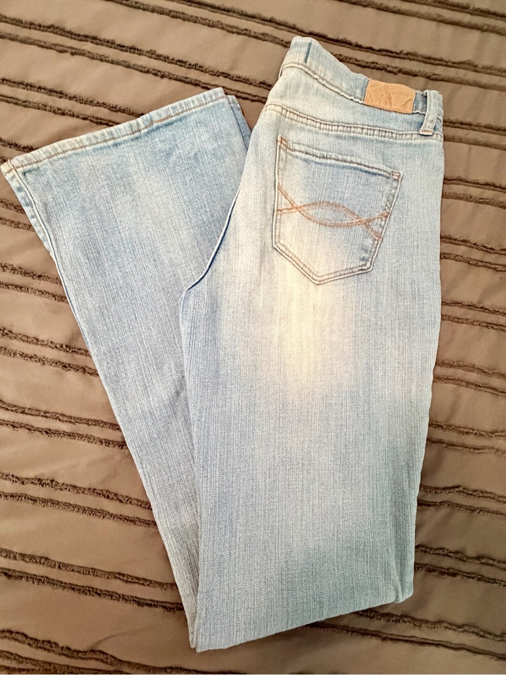 Abercrombie & Fitch Light Blue Boot-Cut Jeans Madison Stretch